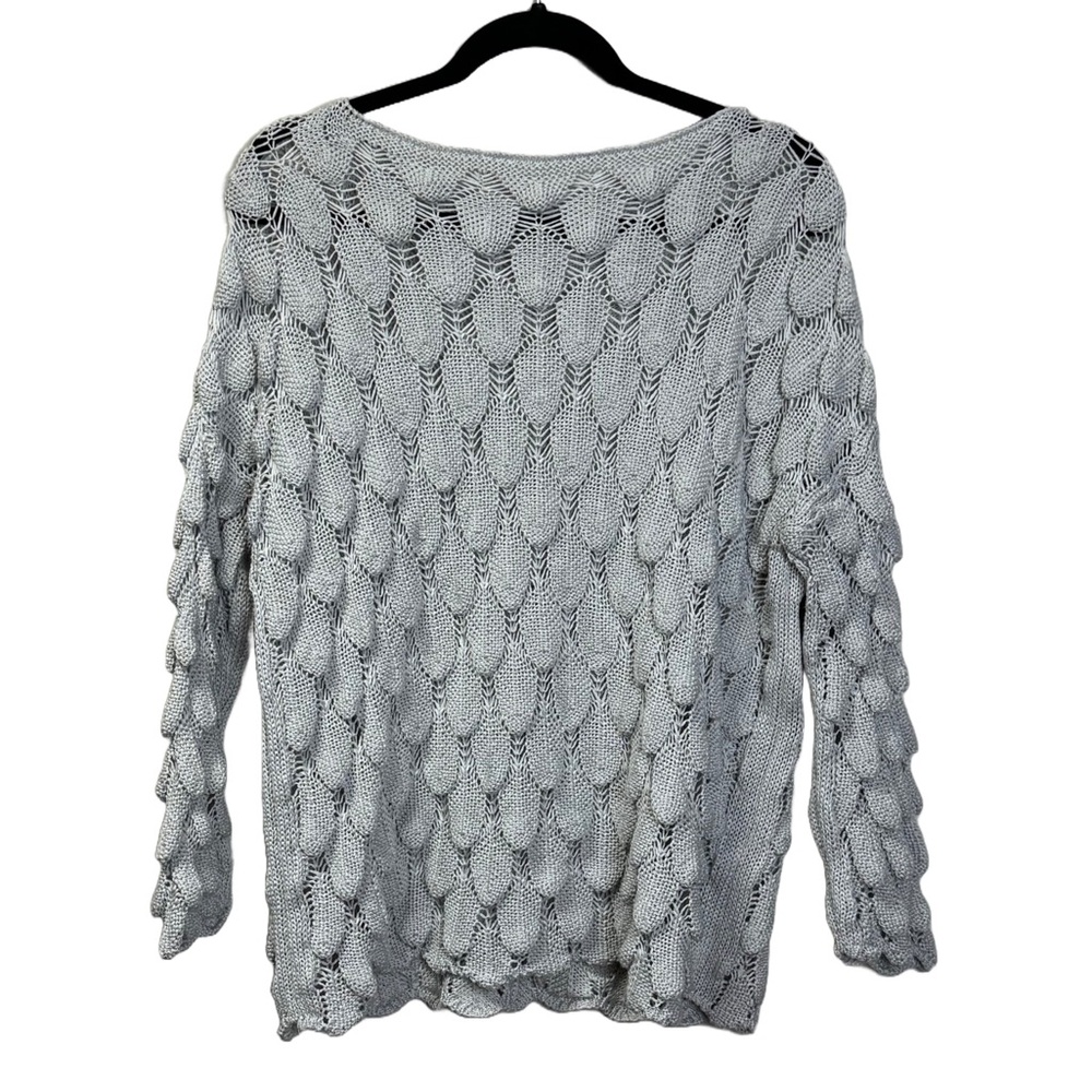 M Made In Italy Scalloped Knit Sweater sz M